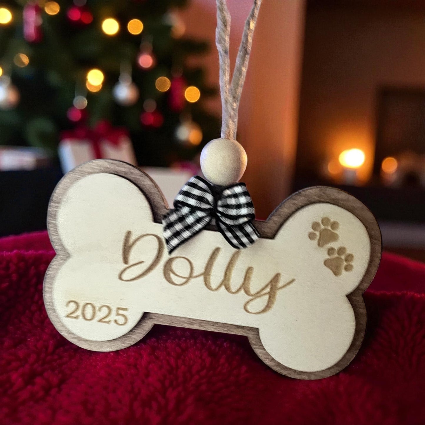 Dog Bone Personalized Ornament