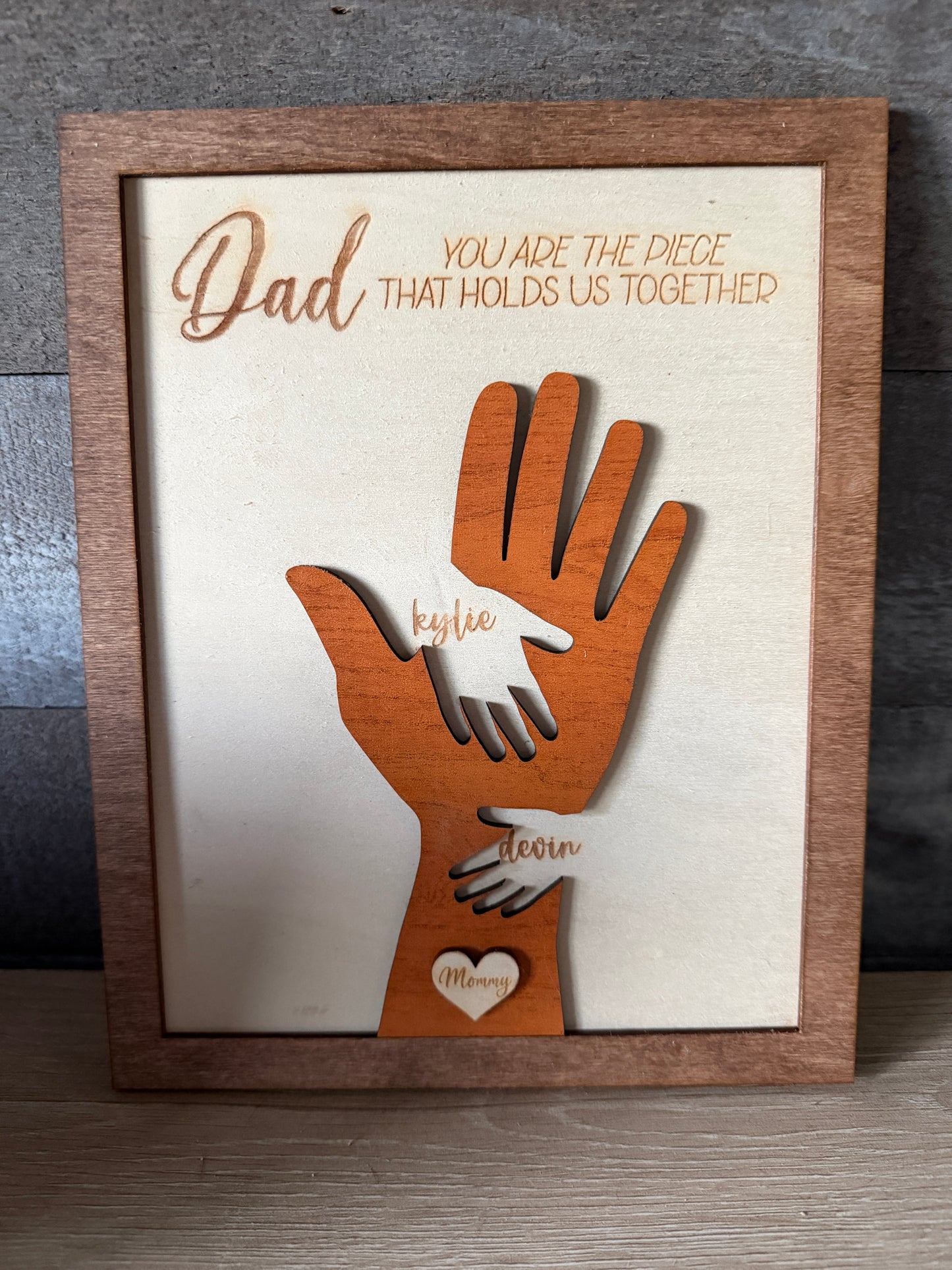 Personalized Father’s Day Hand Sign
