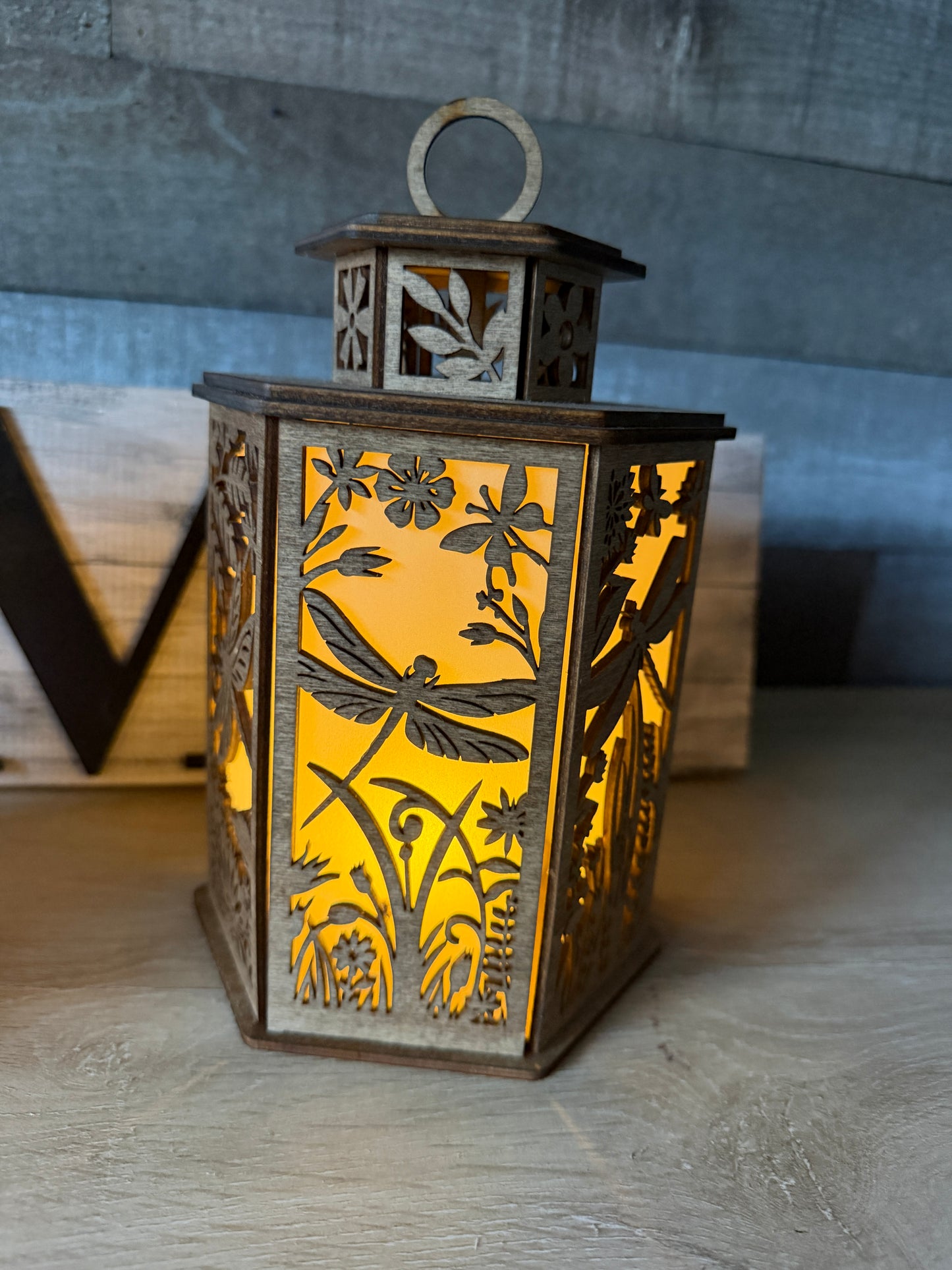 Lantern, Laser Cut Wood