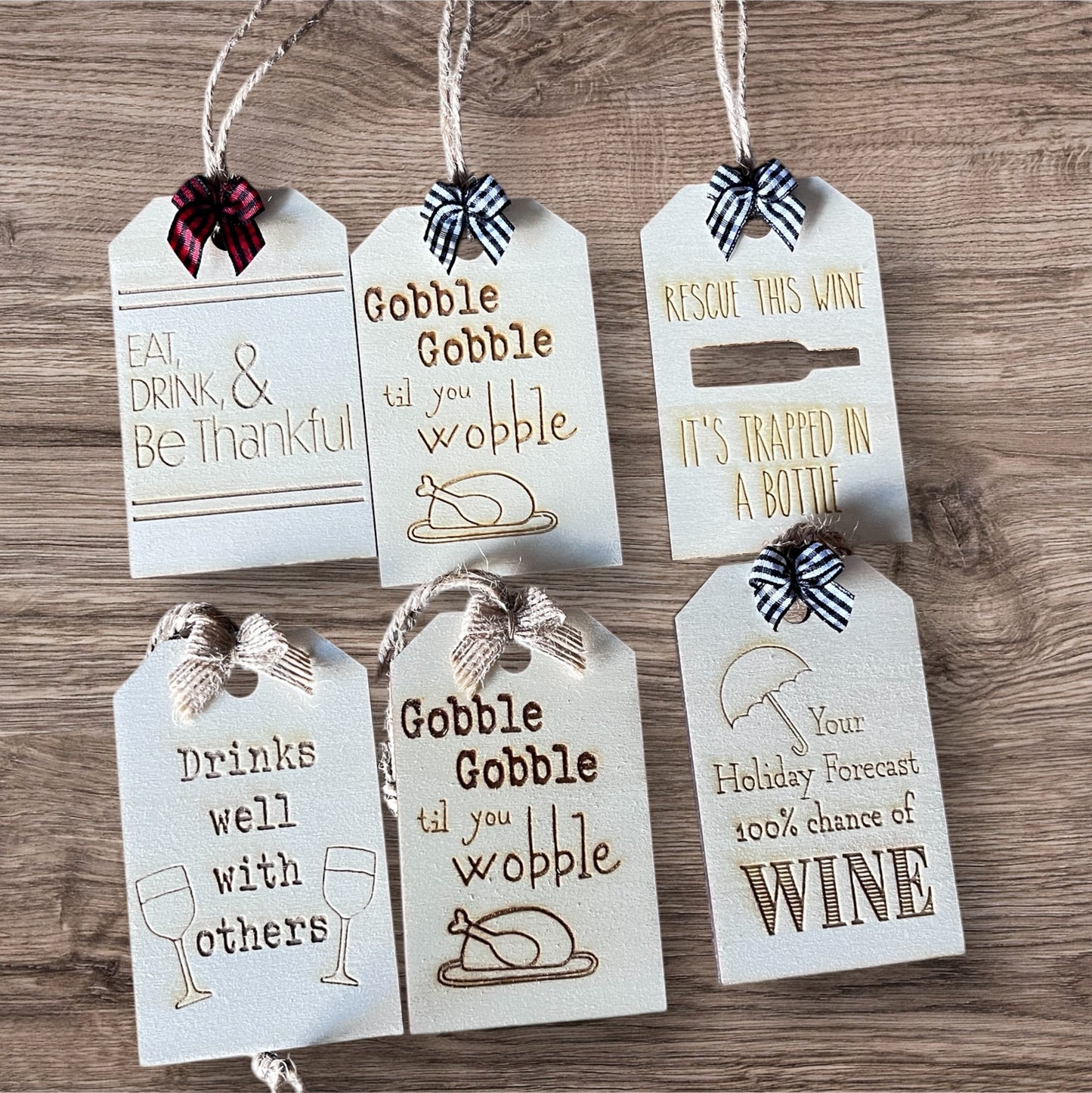Wine bottle tags