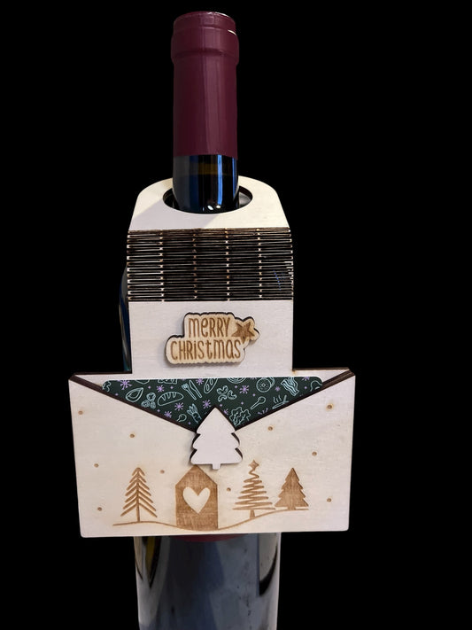 Wine Bottle Gift Tag/Gift Card Holder