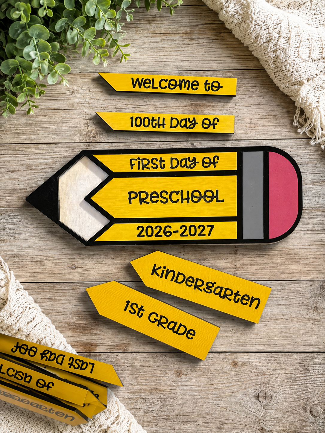 Back-to-School Interchangeable Pencil Sign