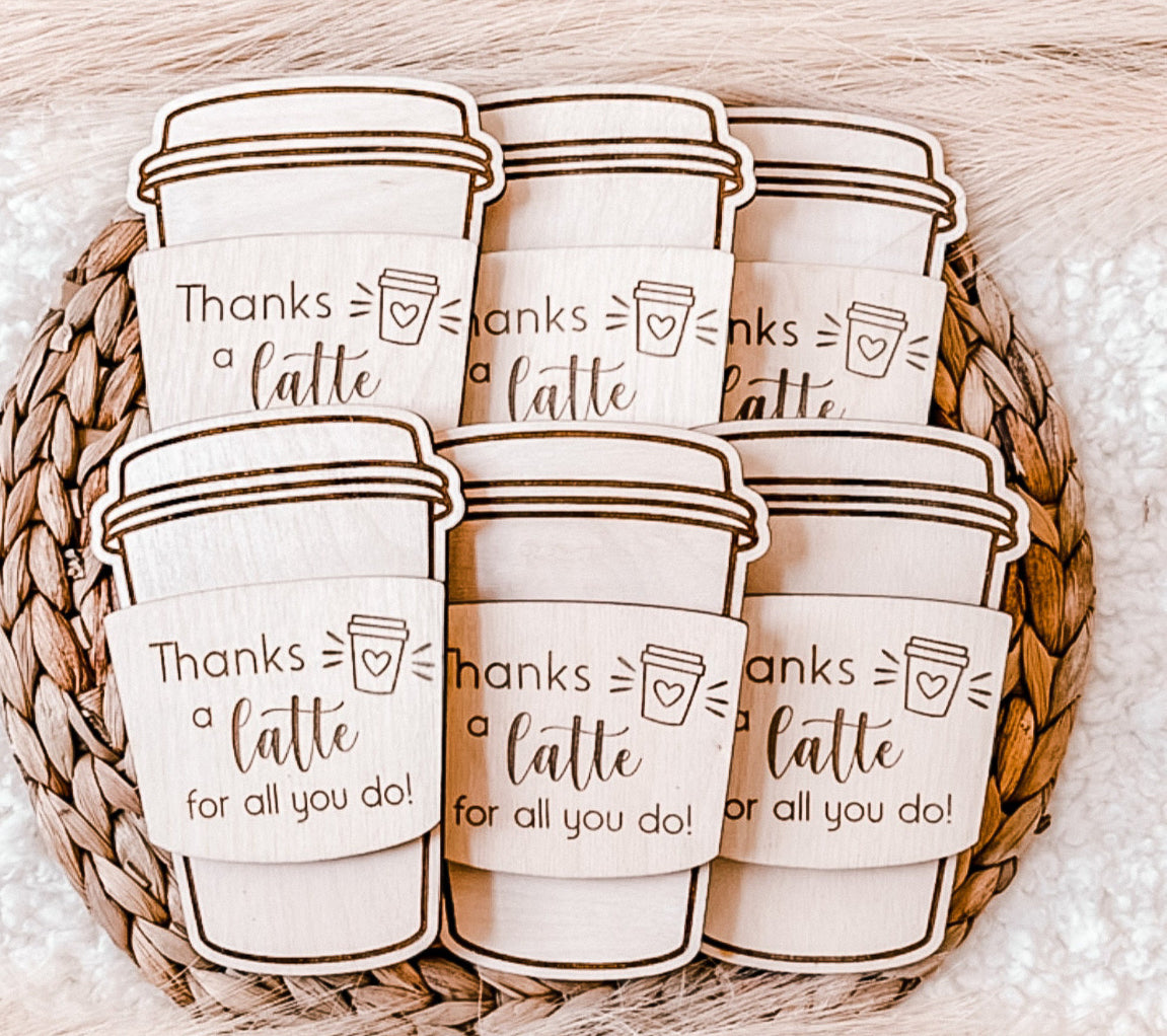 Thanks A Latte Gift Card Holders