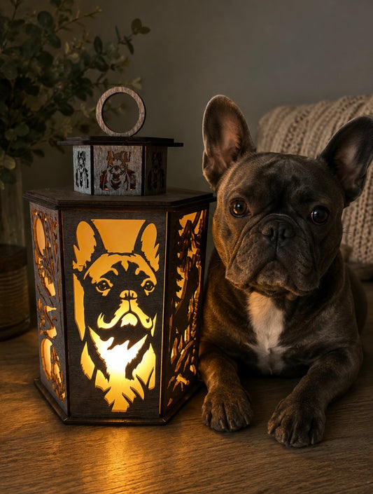 French Bull Dog, Handmade Laser-Cut Wood Laser