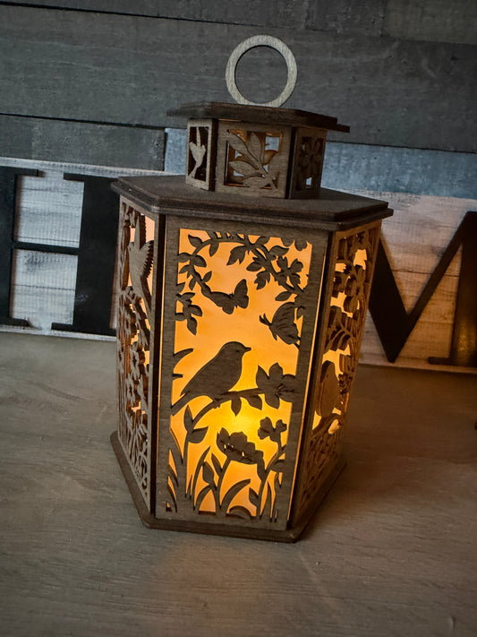 Lantern, Laser Cut Wood