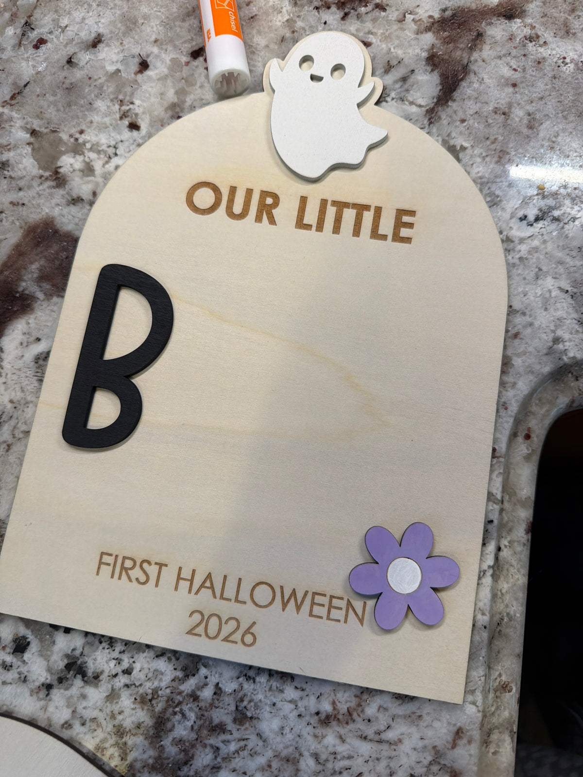 Baby’s First Halloween Footprint Sign Kit | Personalized Baby Keepsake