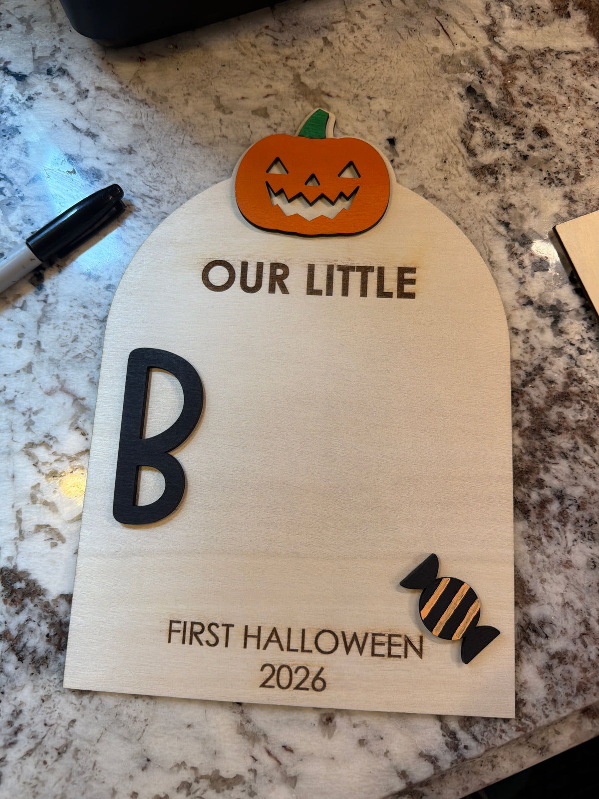 Baby’s First Halloween Footprint Sign Kit | Personalized Baby Keepsake