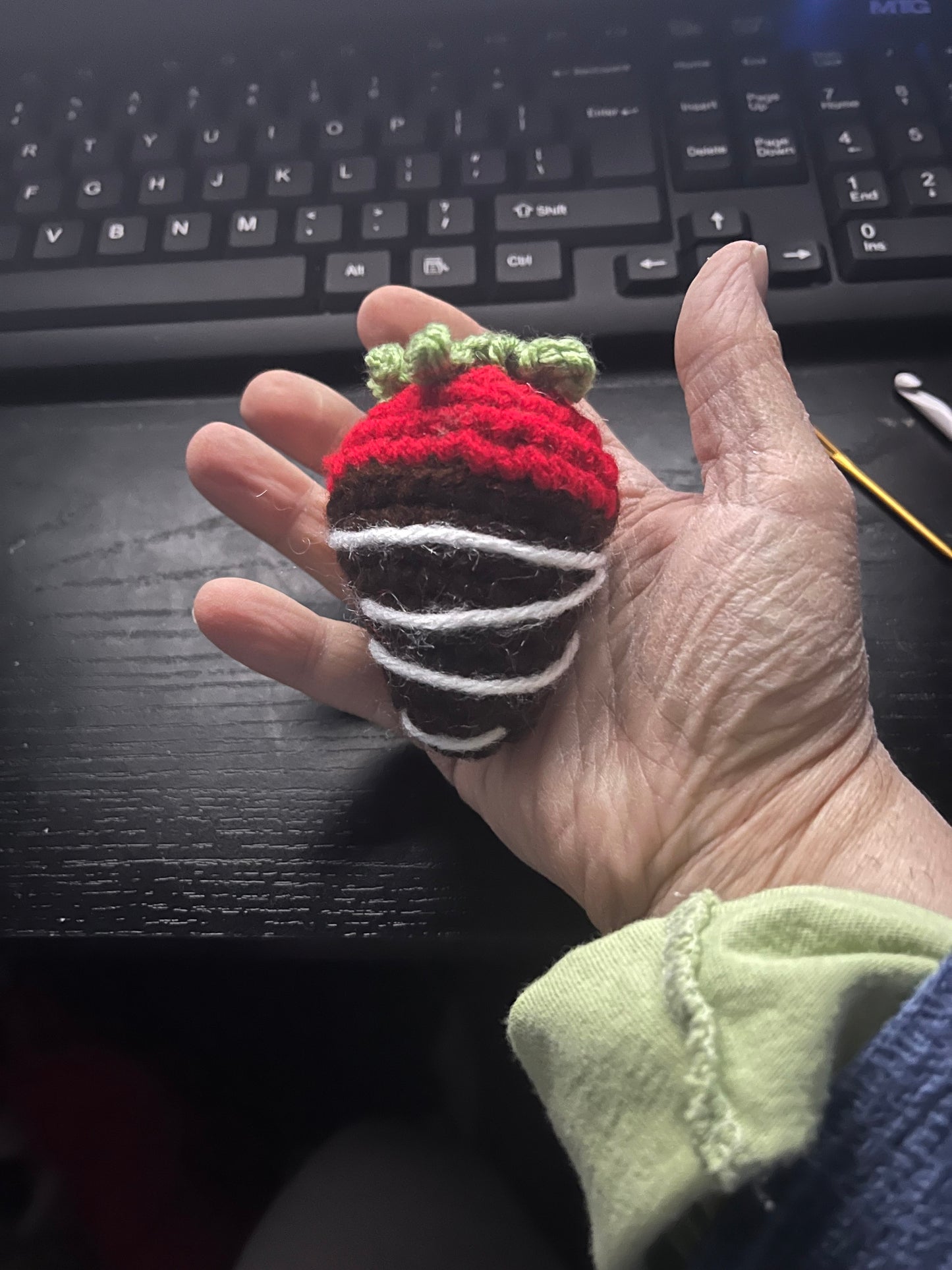 Crocheted Chocolate Covered Strawberries