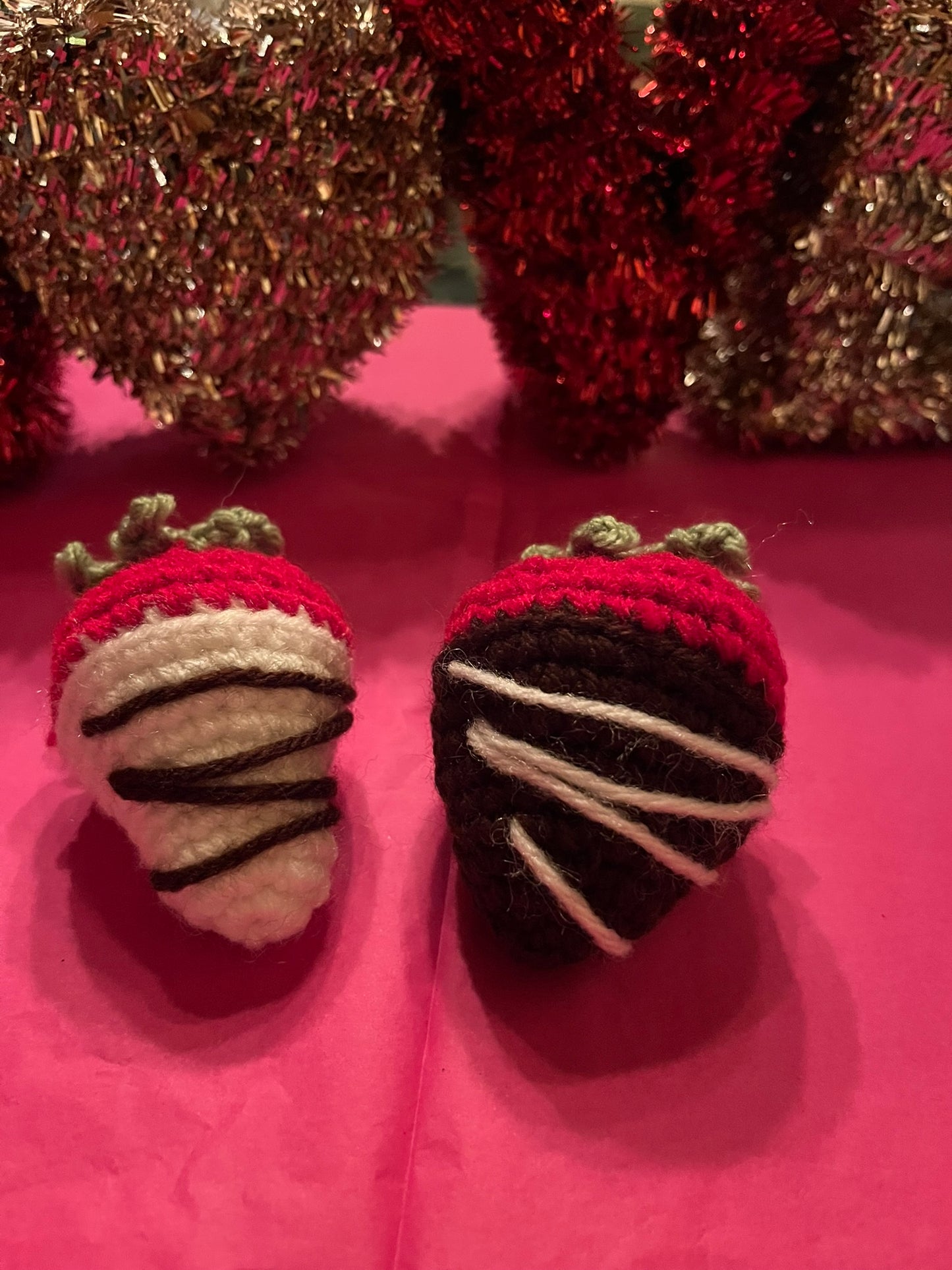 Crocheted Chocolate Covered Strawberries